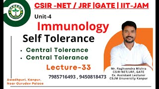 Self Tolerance  Central and Peripheral Tolerance  Autiommunity  Immunology  L33 [upl. by Idihsar]