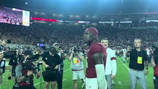 HUGE RAMMER JAMMER Jalen Milroe celebrates beating Georgia [upl. by Samala792]