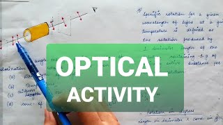 OPTICS  Optical activity  Specific Rotation [upl. by West]