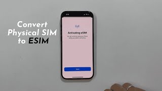 How to convert Jio physical SIM to eSIM on iPhone  Enable eSIM on iPhoneEasy method [upl. by Ohcamac]