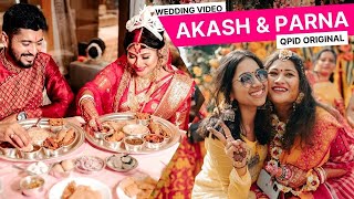 BEST BENGALI WEDDING VIDEO  Akash amp Parna  CINEMATIC WEDDING VIDEO QPID INDIA 2022 weddingmovie [upl. by Aggy]