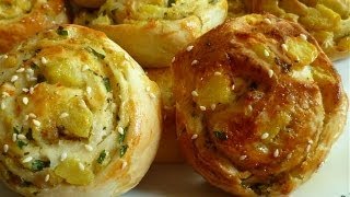 Türkische kartoffelschnecken  Patatesli sarma börek [upl. by Ssac]