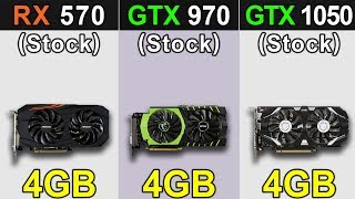 RX 570 Vs GTX 970 Vs GTX 1050 Ti  Stock and Overclock  New Games Benchmarks [upl. by Biagi]