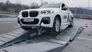 BMW X3 M40i 2018 offroad  wheel articulation xDrive test [upl. by Nerradal]