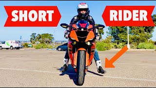 Motorcycles and Short Rider Tips amp Tricks on a Yamaha R6 For Short People [upl. by Jala404]