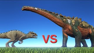 Indominus Rex vs Titanosaur  ARK Survival Evolved  Cantex [upl. by Tommi]