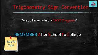 Introduction amp Basics of TrigonometryCAST Diagram and Quadrant Rule for Trigonometric ratios [upl. by Nimzay170]