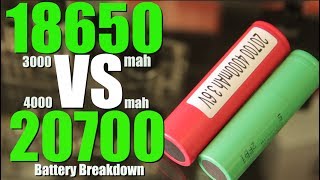 18650 vs 20700 MOD BATTERY BREAKDOWN [upl. by Adina730]