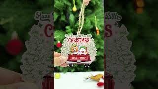 Have Yourself A Furry Little Christmas Dogs Cats  Personalized Custom Shaped Wooden Ornament [upl. by Yeroc]