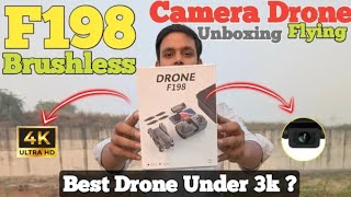 😍🙏F198 drone review and Unboxing  Best Brushless Motor Drone Camera  Best Drone Under 2000₹ 😍💯 [upl. by Cirdahc]