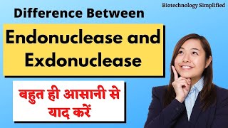 Learn With Simply  Difference Between Endonuclease And Exonuclease  By Biotechnology Simplified [upl. by Carolin649]