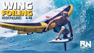 Wing Foiling  Wave Riding and Jumping [upl. by Ecirad]