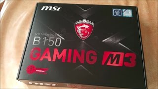 MSI B150 GAMING M3 Motherboard unboxing [upl. by Arabeila]