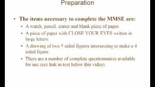 Part 2  How To Use The Mini Mental State Examination [upl. by Neevan639]