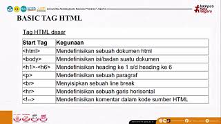 Praktikum HTML Hypertext Markup Language Dasar [upl. by Eirrej]