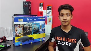 ps4 slim 1 tb mega pack variant with 4 games plus controller  ps4 slim price in india  gaming [upl. by Quince530]