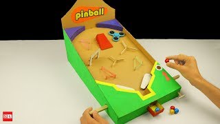 How to Make a Cardboard Pinball Machine at Home [upl. by Yrallam138]