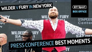 Funniest moments from Wilder v Fury New York press conference  quotTheres only one Tyson Furyquot [upl. by Ardnossac]