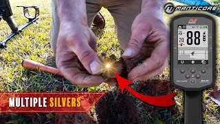 Minelab Manticore Finds Multiple Silvers At Previously Detected Spot metaldetecting [upl. by Hauhsoj]