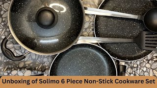 Unboxing of Solimo 6 Piece NonStick Cookware Set  Non Stick Cookware Set [upl. by Kaliope]