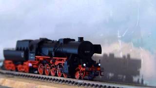 Fleischmann N gauge BR52 DCC Sound demo [upl. by Artemas]