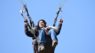 paragliding experience 🥵🥵🥵 in manali manali paragliding paraglidinginmanali trending viralvideo [upl. by Esilrac]