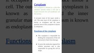 Cytoplasm functions of cytoplasm science botany biology [upl. by Ojiram]