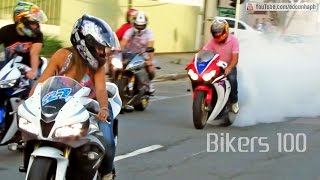 BIKERS 100  Best of Superbikes Sounds Wheelie and Burnout Ultimate Compilation [upl. by Adian]