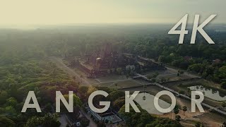 AERIAL DRONE 4K VIDEO  ANGKOR TEMPLE  CINEMATIC TRAVEL FILM [upl. by Witherspoon227]