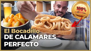 EL BOCADILLO de CALAMARES MÁS FAMOSO de Madrid Venden 4000 BOCATAS cada finde [upl. by Linnet]