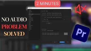 Adobe Premiere Pro Tutorial  How to Fix No Sound  Quick amp Easy [upl. by Norword]