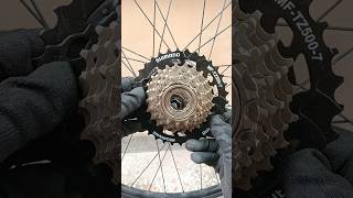 Shimano 7speed mega range freewheel installation shorts shimano [upl. by Oirifrop737]