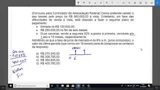 QUESTÃO 4  EQUIVALÊNCIA DE CAPITAIS EM JUROS COMPOSTOS [upl. by Nahc413]