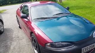 Mitsubishi Eclipse 2G hood cleaning [upl. by Ispep]