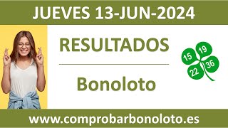 Resultado del sorteo Bonoloto del jueves 13 de junio de 2024 [upl. by Aleece102]