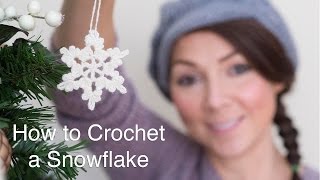 How To Crochet a Snowflake [upl. by Yssep]