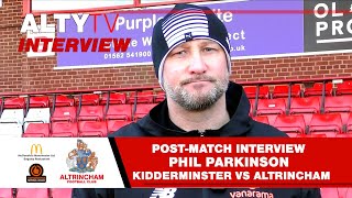 KIDDERMINSTER HARRIERS Vs ALTRINCHAM  Phil Parkinson  PostMatch Interview 29032024 [upl. by Arymat]