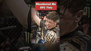 Brandon Moreno Manifested his UFC Title [upl. by Siroved]