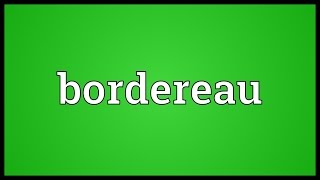 Bordereau Meaning [upl. by Joly862]