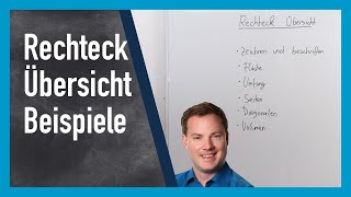 Rechteck Übersicht Wichtige Inhalte mit Beispielen [upl. by Theta]