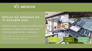 Webinar  Décret tertiaire et objectifs 2030 [upl. by Erdua311]