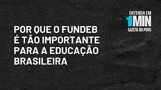 Por que o Fundeb é tão importante para a educação brasileira  EntendaEm1Minuto [upl. by Kaslik804]