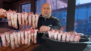 Lamb tongues on the grill  CAUCASIAN SHISH KEBAB [upl. by Adlesirg]