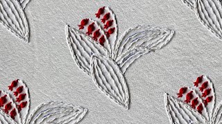 Hand Embroidery Tutorial For Beginners Chikankari Design for Dress [upl. by Kcirret]