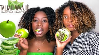 Taliah Waajid Green Apple amp Aloe Nutrition Review  One Product Wash N Go [upl. by Cherianne399]