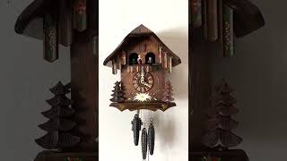 Vintage Swiss Chalet style cuckoo clock Made in W Germany 1986 Edelweiss amp Der Froliche Wanderer [upl. by Talley88]