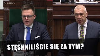 Posłowie PiS zagłuszyli Giertycha i wymusili przerwanie obrad Hołownia bezradny [upl. by Llenal62]