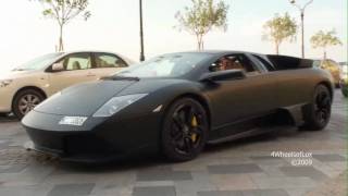 Matte Black Lamborghini Murcielago LP640 Cruising [upl. by Duma229]