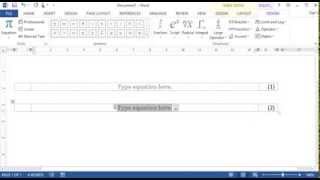 Insert numbered equations in Word [upl. by Enilarac773]