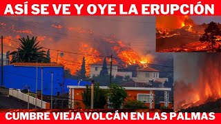 Cumbre Vieja❗Así se ve y se oye la erupción del volcán en La Palma🔴Urgente [upl. by Ylrehs]